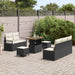 Set de canapele pentru grădină cu pernă 8 pcs Negru Rattan poli - WALTI WALTI