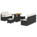 Set de canapele pentru grădină cu pernă 8 pcs Negru Rattan poli - WALTI WALTI