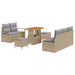 Set de canapele pentru grădină cu pernă 8 pcs Bej Rattan poli - WALTI WALTI