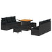 Set de canapele pentru grădină cu pernă 9 pcs Negru Rattan poli - WALTI WALTI