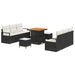 Set de canapele pentru grădină cu pernă 9 pcs Negru Rattan poli - WALTI WALTI