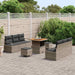Set de canapele pentru grădină cu pernă 9 pcs Gri Rattan poli - WALTI WALTI