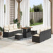 Set de canapele pentru grădină cu pernă 9 pcs Negru Rattan poli - WALTI WALTI