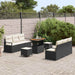 Set de canapele pentru grădină cu pernă 9 pcs Negru Rattan poli - WALTI WALTI