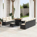 Set de canapele pentru grădină 10 pcs Negru Rattan poli - WALTI WALTI