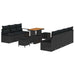 Set de canapele pentru grădină 10 pcs Negru Rattan poli - WALTI WALTI