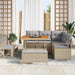 Set de canapele pentru grădină cu pernă 8 pcs Bej Rattan poli - WALTI WALTI