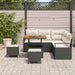Set de canapele pentru grădină cu pernă 8 pcs Negru Rattan poli - WALTI WALTI