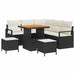Set de canapele pentru grădină cu pernă 8 pcs Negru Rattan poli - WALTI WALTI