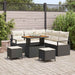 Set de canapele pentru grădină cu pernă 8 pcs Negru Rattan poli - WALTI WALTI