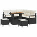 Set de canapele pentru grădină cu pernă 8 pcs Negru Rattan poli - WALTI WALTI