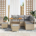 Set de canapele pentru grădină cu pernă 8 pcs Bej Rattan poli - WALTI WALTI