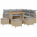 Set de canapele pentru grădină cu pernă 9 pcs Bej Rattan poli - WALTI WALTI