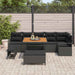 Set de canapele pentru grădină cu pernă 9 pcs Negru Rattan poli - WALTI WALTI