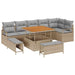 Set de canapele pentru grădină cu pernă 9 pcs Bej Rattan poli - WALTI WALTI