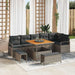 Set de canapele pentru grădină cu pernă 9 pcs Gri Rattan poli - WALTI WALTI