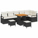 Set de canapele pentru grădină cu pernă 9 pcs Negru Rattan poli - WALTI WALTI