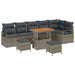 Set de canapele pentru grădină cu pernă 9 pcs Gri Rattan poli - WALTI WALTI