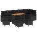 Set de canapele pentru grădină 10 pcs Negru Rattan poli - WALTI WALTI