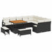 Set de canapele pentru grădină 12 pcs Negru Rattan poli - WALTI WALTI