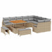 Set de canapele pentru grădină cu pernă 12 pcs Bej Rattan poli - WALTI WALTI