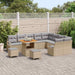 Set de canapele pentru grădină cu pernă 12 pcs Bej Rattan poli - WALTI WALTI
