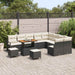 Set de canapele pentru grădină 12 pcs Negru Rattan poli - WALTI WALTI
