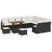 Set de canapele pentru grădină 12 pcs Negru Rattan poli - WALTI WALTI