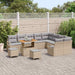 Set de canapele pentru grădină cu pernă 12 pcs Bej Rattan poli - WALTI WALTI