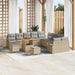 Set de canapele pentru grădină cu pernă 13 pcs Bej Rattan poli - WALTI WALTI