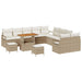 Set de canapea de grădină de 13 piese de la , cu perne și rattan poly bej, plus acacia. - WALTI WALTI