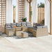 Set de canapele pentru grădină cu pernă 13 pcs Bej Rattan poli - WALTI WALTI
