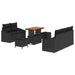 Set canapele grădină, 8 piese, cu perne, rattan poliesteric, acacia - WALTI WALTI