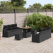 Set de canapea de grădină 9 piese cu perne din rattan negru și acacia - WALTI WALTI
