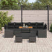 Set de Sofa pentru Grădină vidaXL cu Perne Negre din Ratan Polimer Acacia - WALTI WALTI