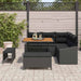 Set de canapea de grădină 8 piese cu perne, rattan negru și acacia - WALTI WALTI