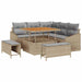 Set de canapele de grădină din 8 piese cu perne bej din poli rattan acacia - WALTI WALTI