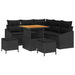 Set canapele de grădină 8 piese cu perne, rattan negru și acacia - WALTI WALTI