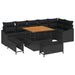 Set canapea de grădină 9 piese cu perne Rattan negru Acacia - WALTI WALTI