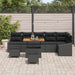 Set de canapele de grădină de 9 piese cu pernuțe negre din rattan poly acacia - WALTI WALTI