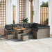 Set de canapele pentru grădină cu pernă 12 pcs Gri Rattan poli - WALTI WALTI