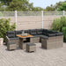 Set de canapele pentru grădină cu pernă 12 pcs Gri Rattan poli - WALTI WALTI