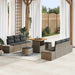 Set de canapele pentru grădină cu pernă 9 pcs Gri Rattan poli - WALTI WALTI