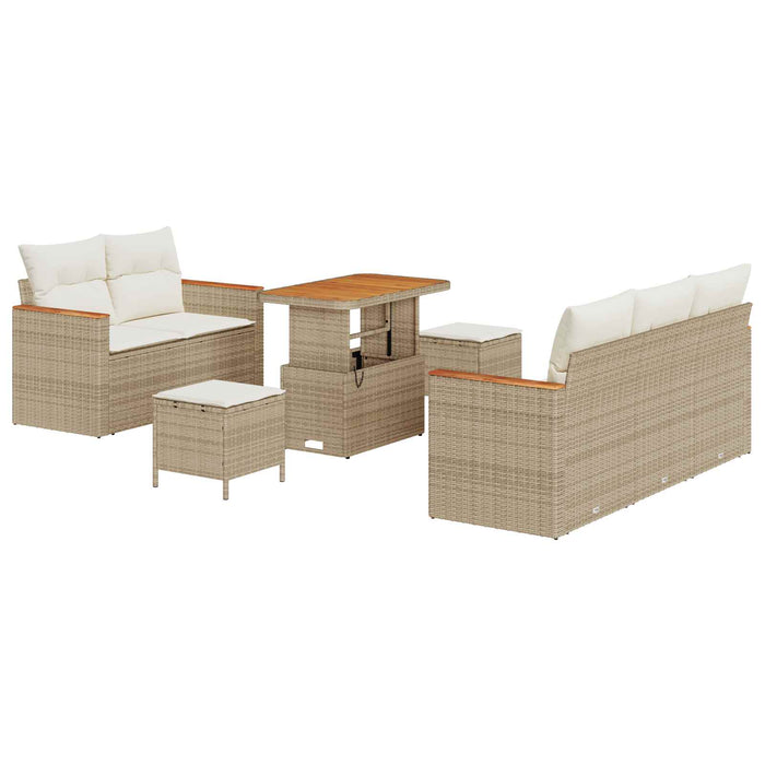 Set de canapele pentru grădină 8 pcs Bej poliratan - WALTI WALTI