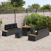 Set de canapele pentru grădină cu pernă 9 pcs Negru Rattan poli - WALTI WALTI