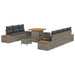 Set de canapele pentru grădină cu pernă 10 pcs Gri Rattan poli - WALTI WALTI