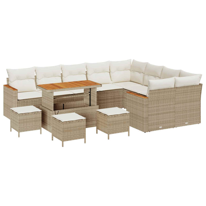 Set de canapele pentru grădină 13 pcs Bej poliratan - WALTI WALTI