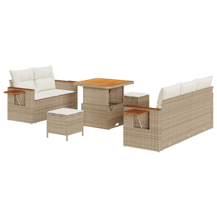 Set de canapele pentru grădină 8 pcs Bej poliratan - WALTI WALTI