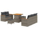 Set de canapele pentru grădină cu pernă 8 pcs Gri Rattan poli - WALTI WALTI