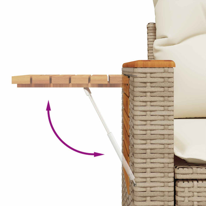 Set de canapele pentru grădină 9 pcs Bej poliratan - WALTI WALTI